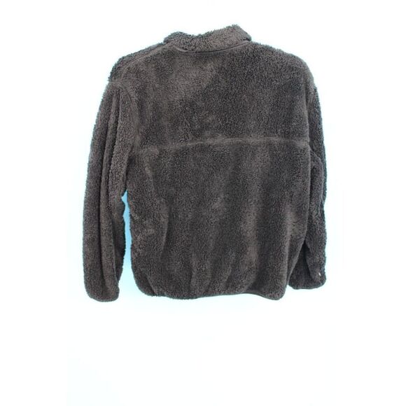 ZYIA Active Black Sherpa Teddy 1/4 Zip Pocket Jacket Pullover Sz M - Picture 3 of 9